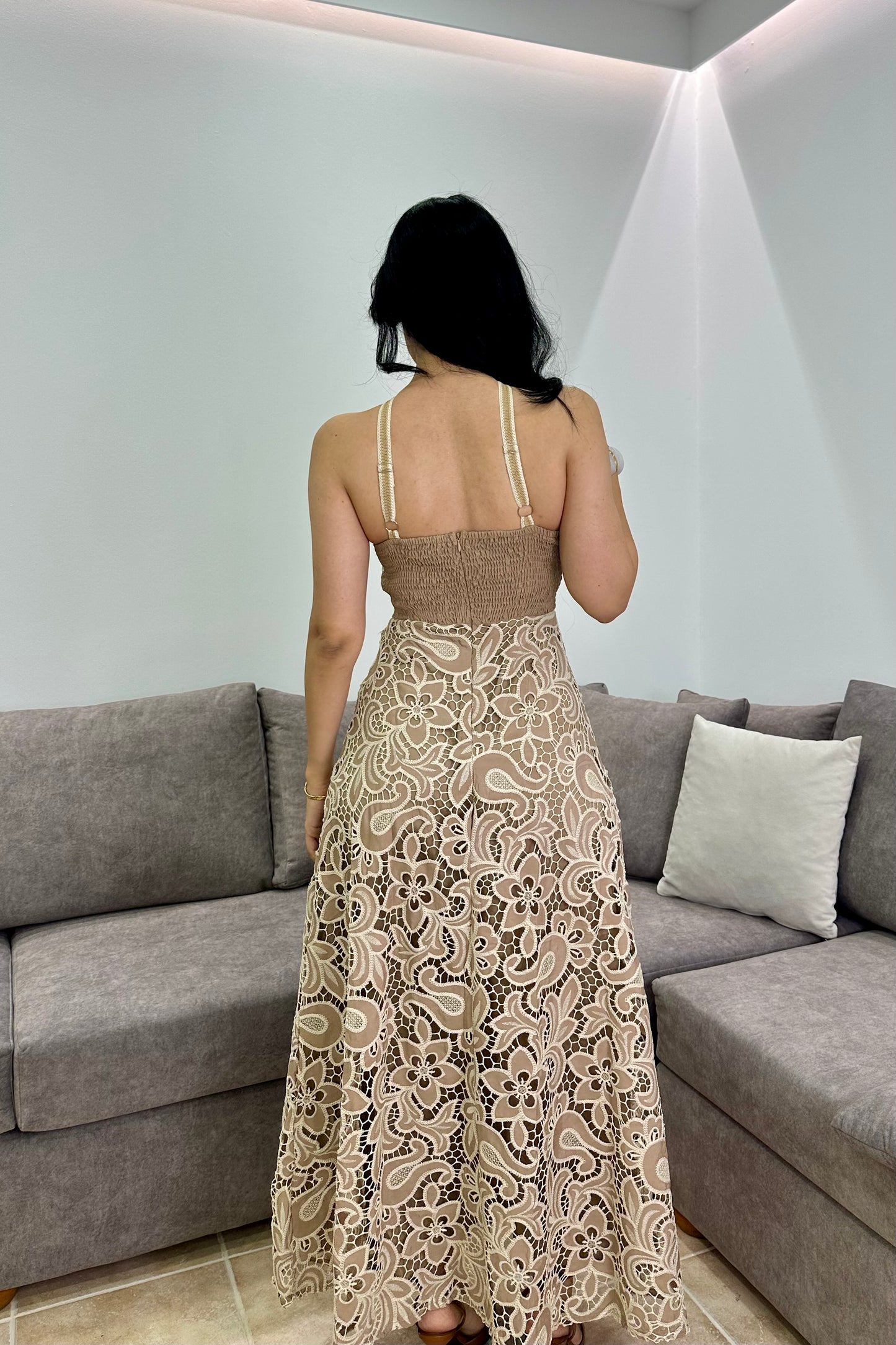 Venezia Lace Μάξι Φόρεμα