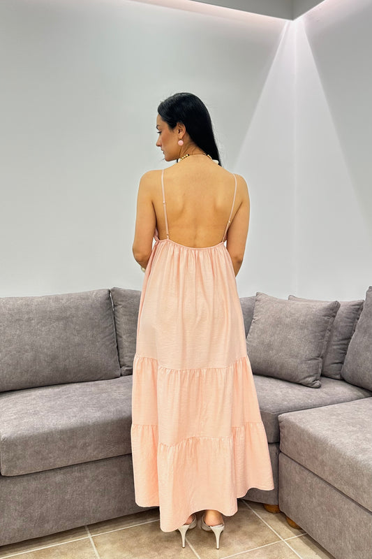 Αέρινο Μάξι Φόρεμα: Soft Pink Maxi Dress