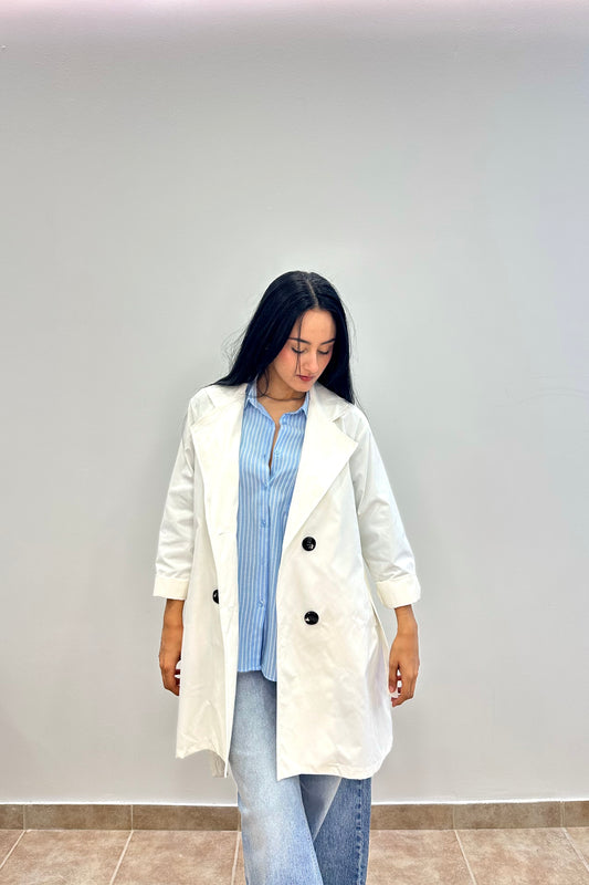 Ethereal White Trench