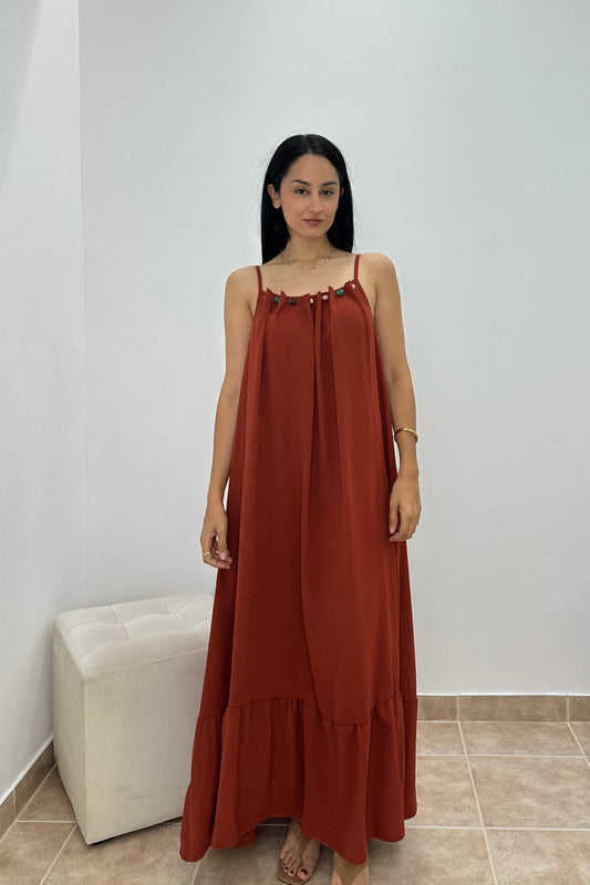 Maxi Φόρεμα με Χάντρες | One Size