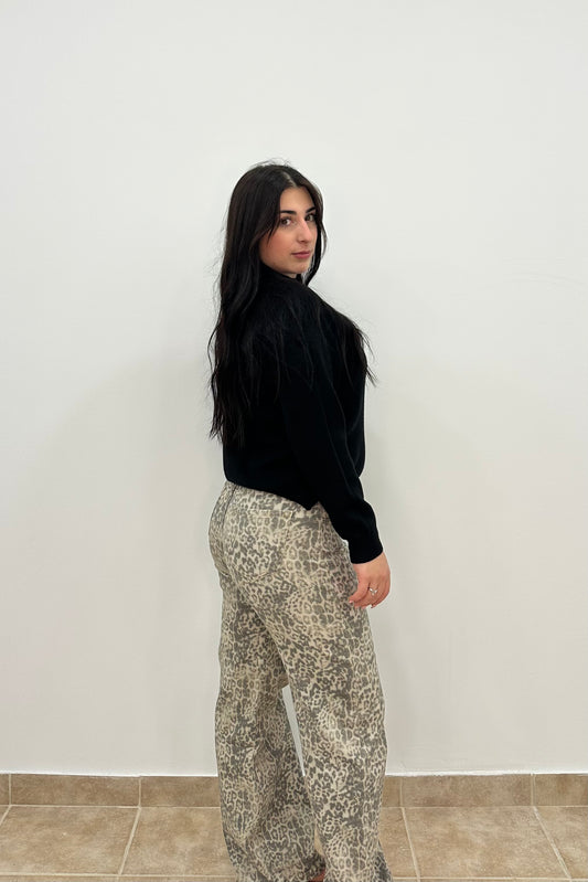 Leopard jeans
