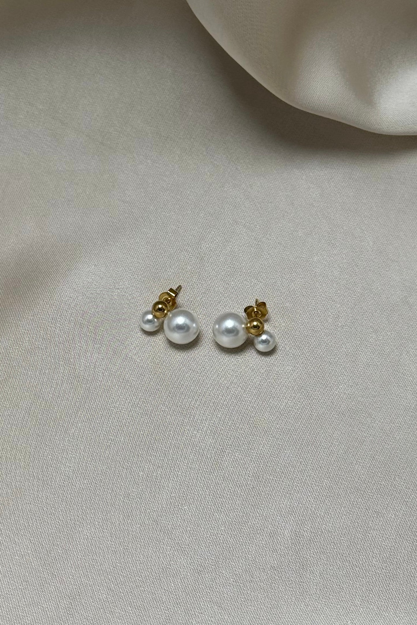 double pearls earrings