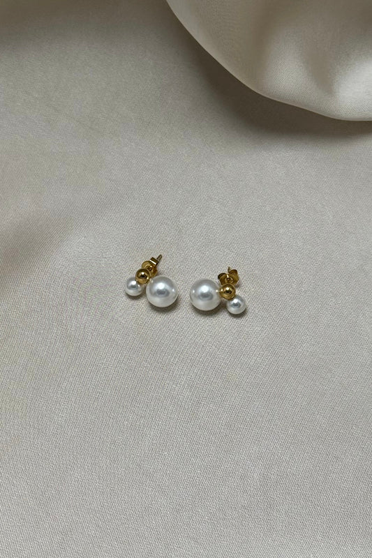 double pearls earrings