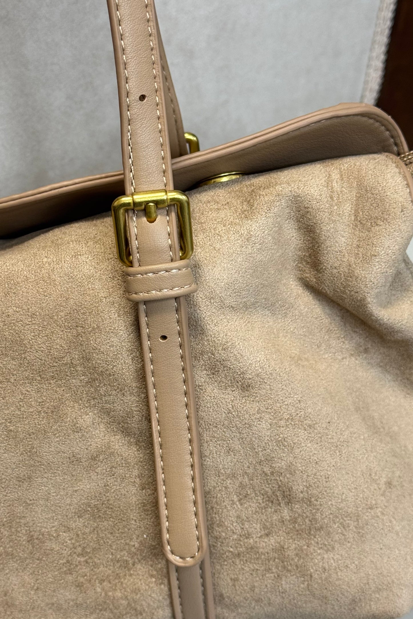 Velour Strap Details bag