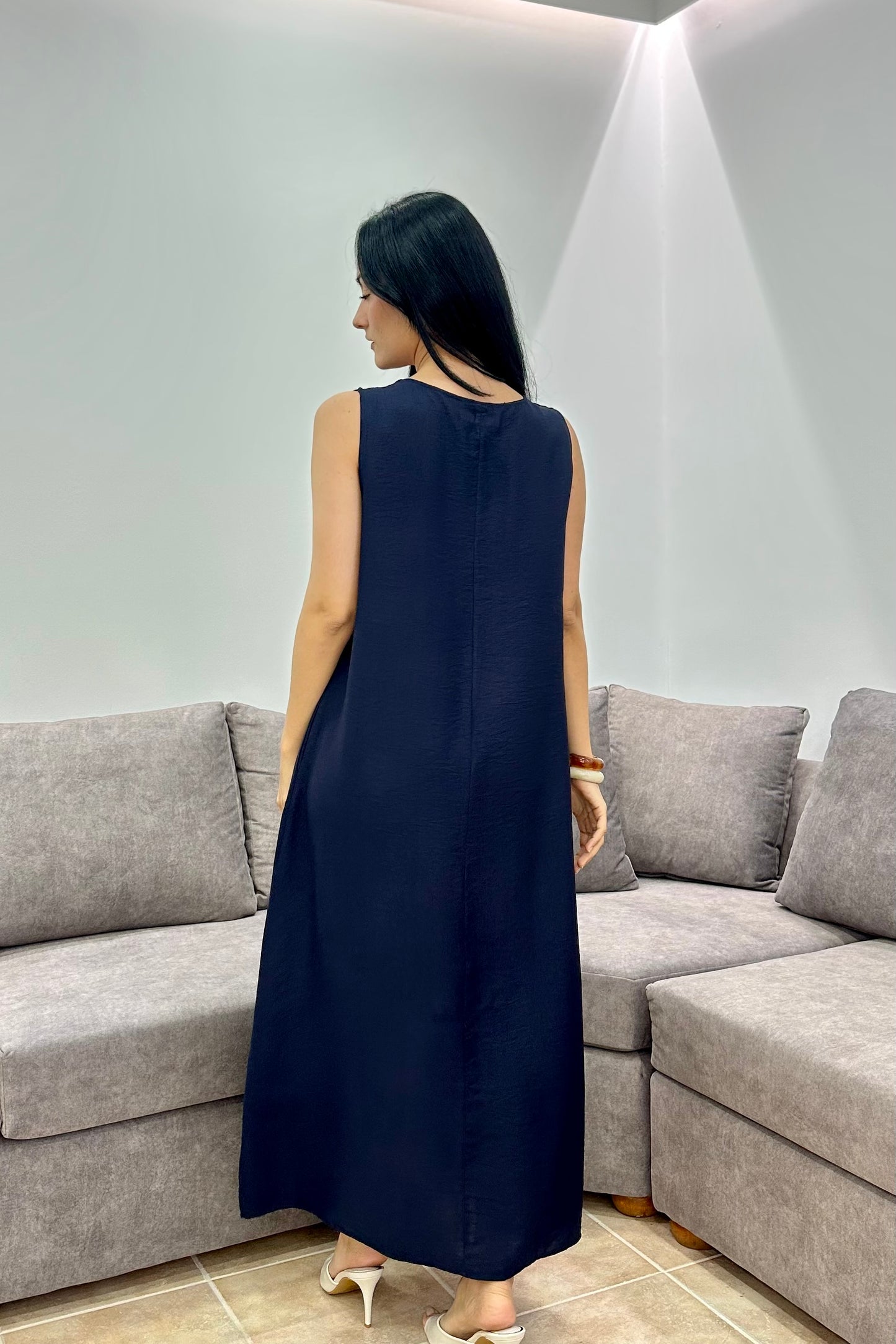 Λινό Φόρεμα με Τσέπες- Silia Dress