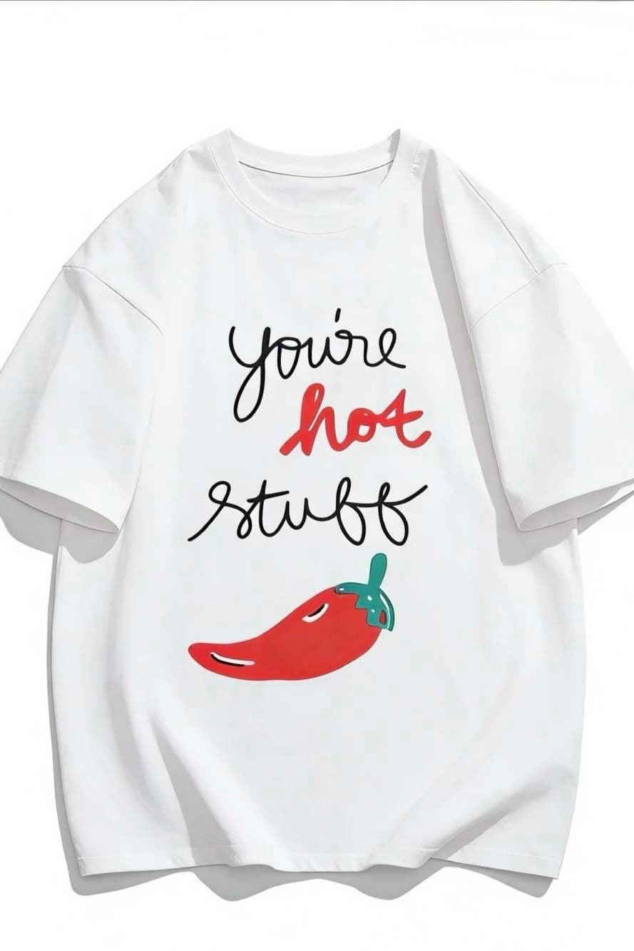 Βαμβακερό Γυναικείο T-shirt -Red Pepper