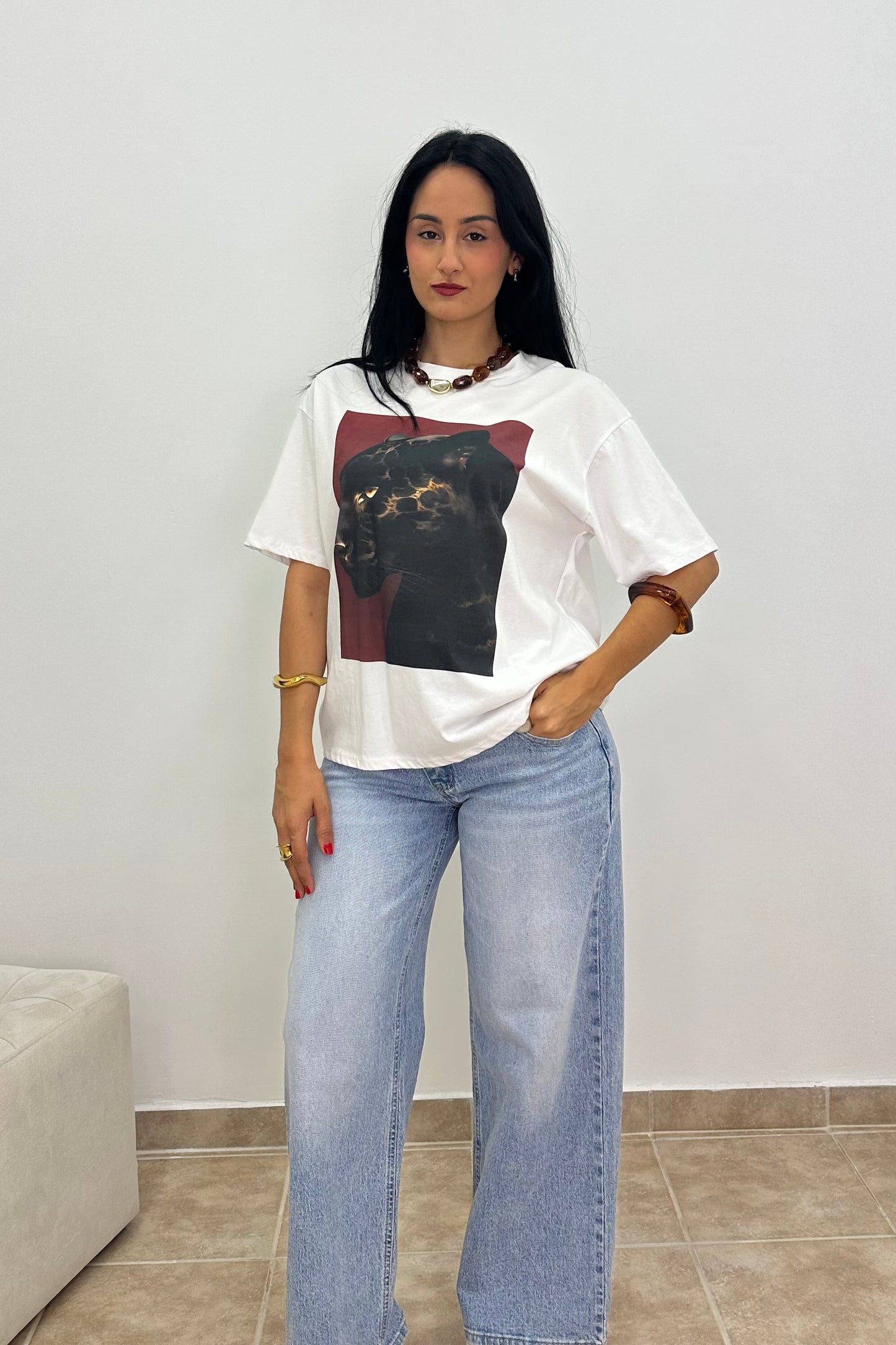 Leopard Print Oversized T-Shirt