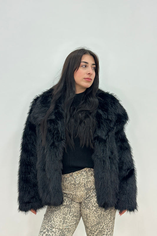 Deep Black Glamour Fur