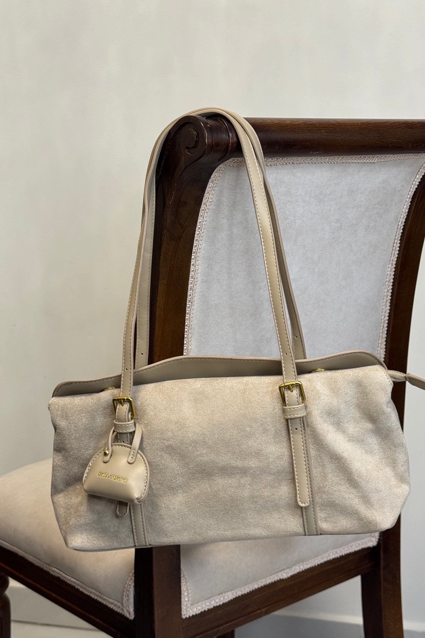 Velour Strap Details bag