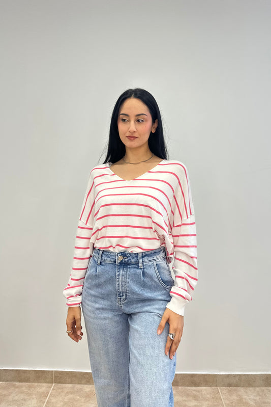 Marinière Red Top