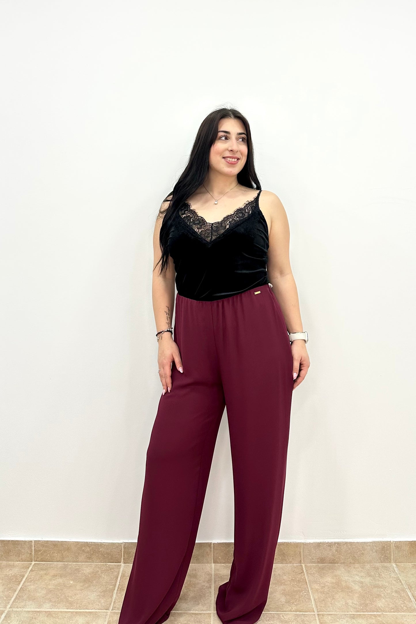 Velvet lace top