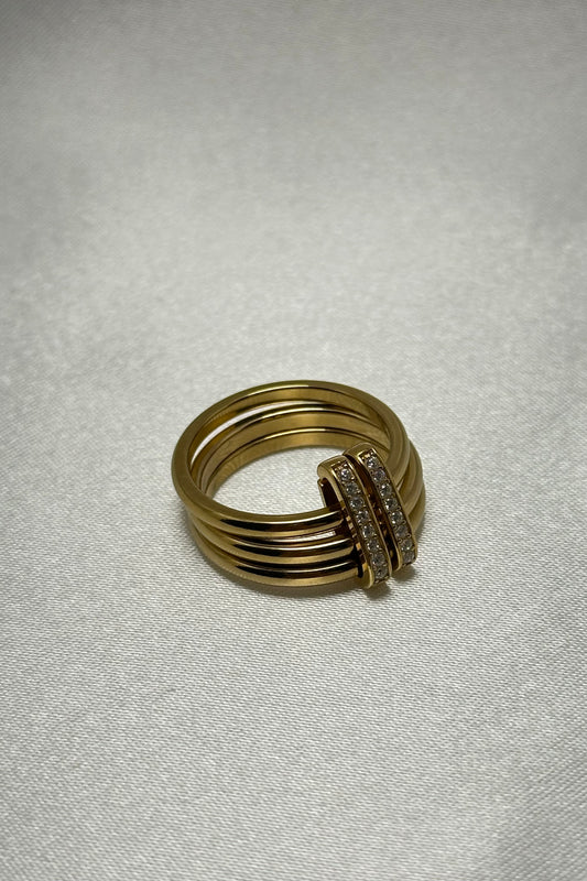 golden dust woman ring