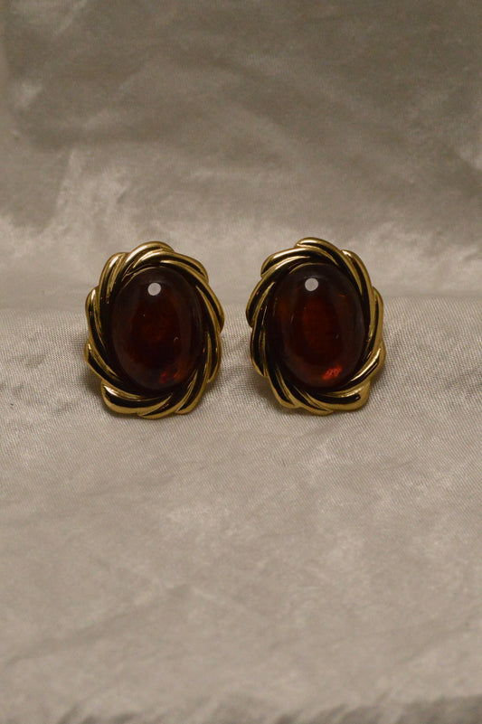 Cabochon Button Earrings