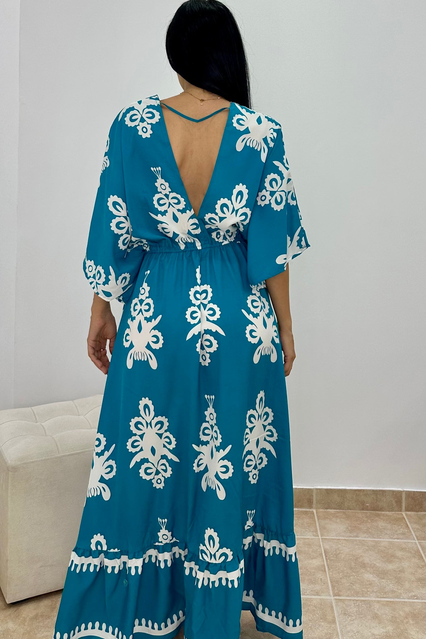 Καφτάνι Ethnic Print Βισκόζ