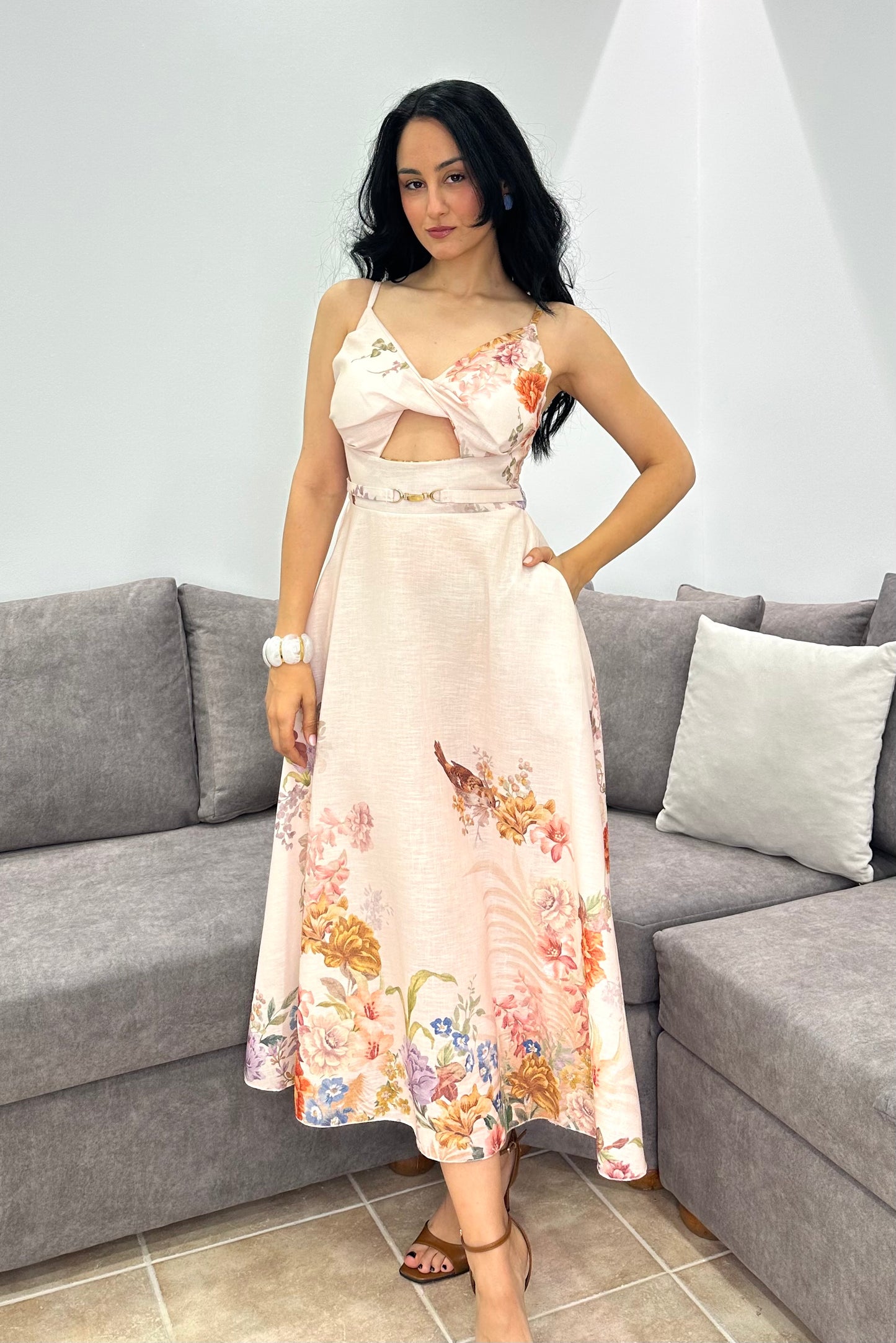 Rosalie Floral Μάξι Φόρεμα