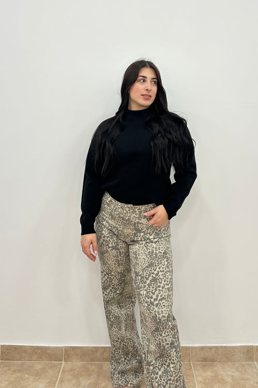 Leopard jeans