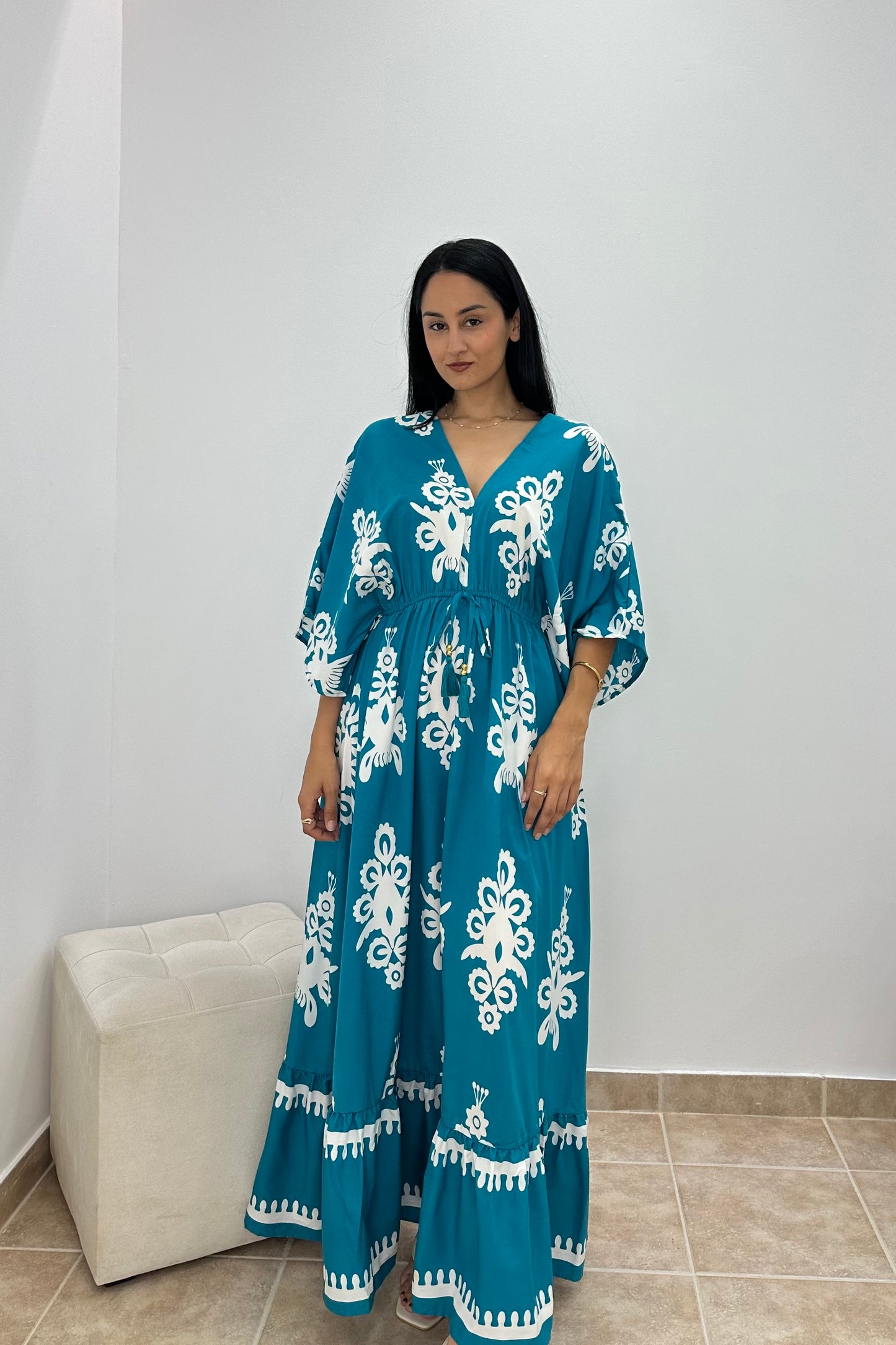 Καφτάνι Ethnic Print Βισκόζ