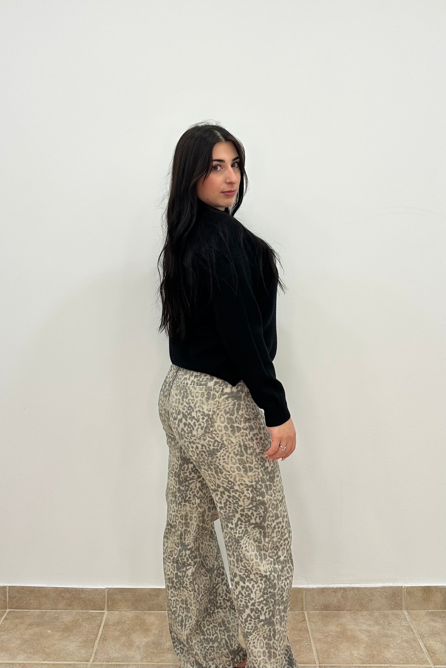 Leopard jeans