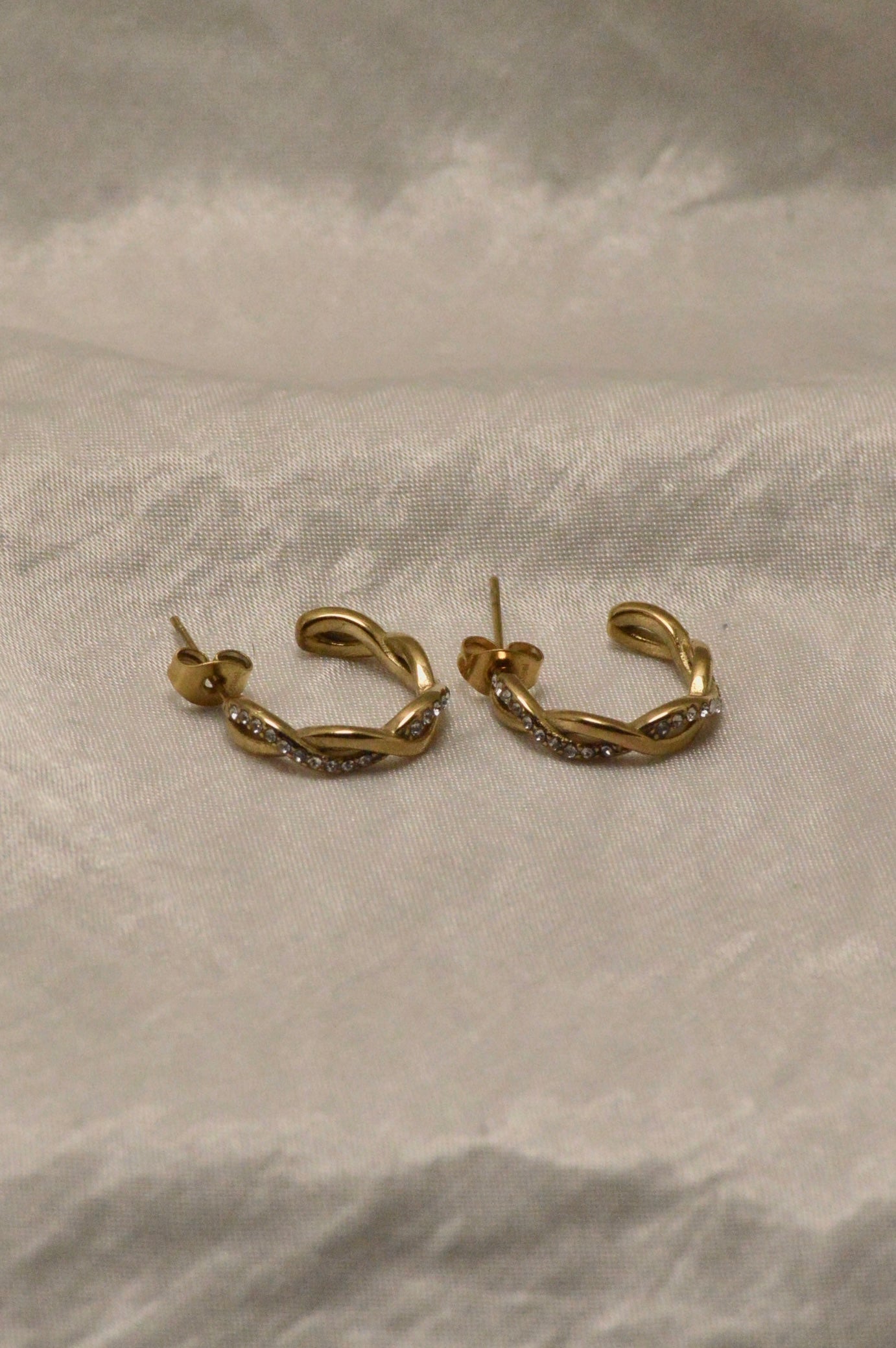 Twisted Sparkle Hoops