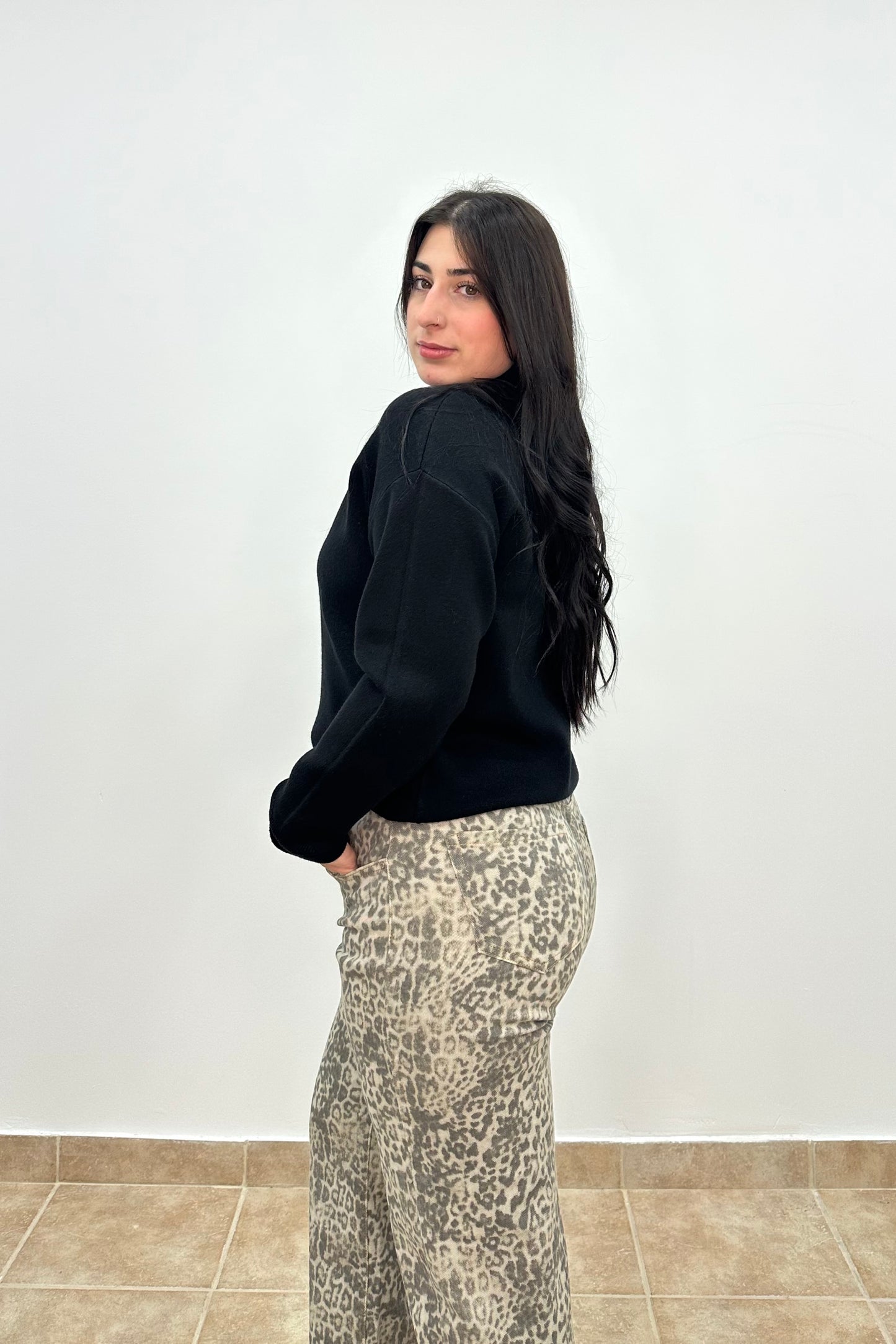 Leopard jeans