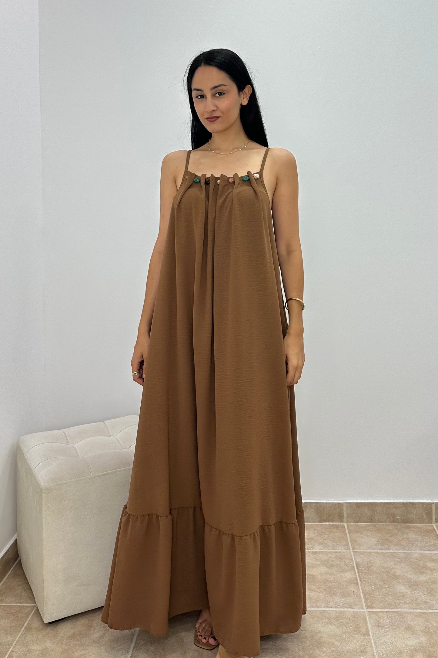 Maxi Φόρεμα με Χάντρες | One Size