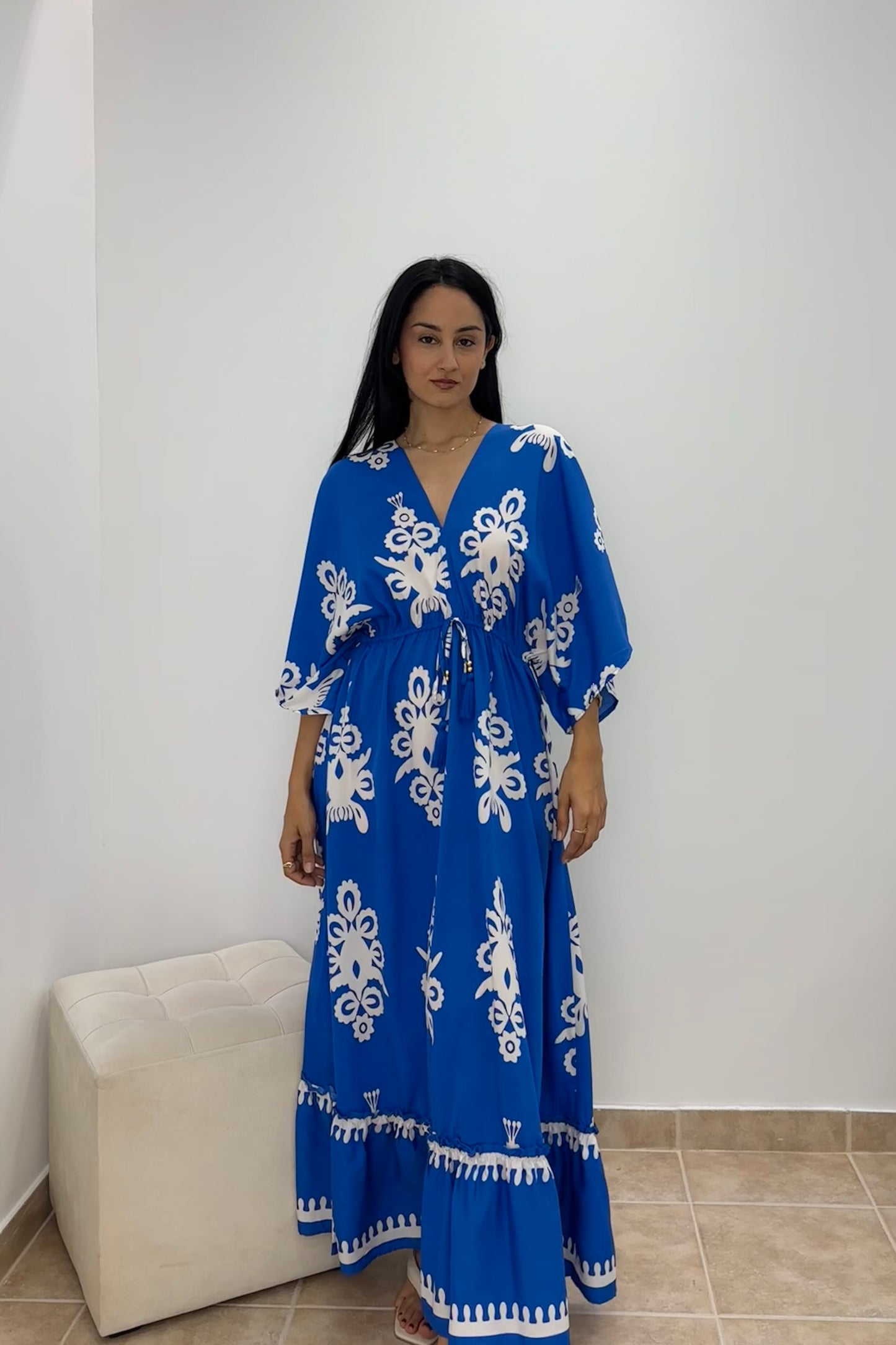 Καφτάνι Ethnic Print Βισκόζ