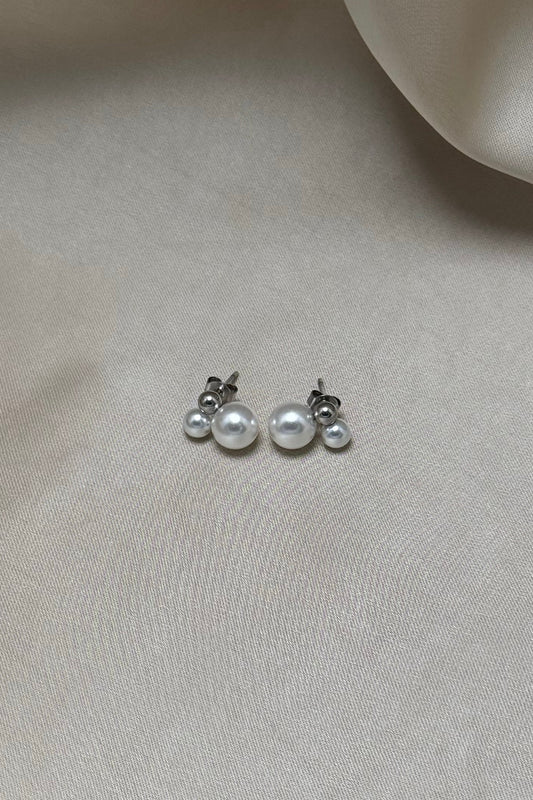 double pearls earrings