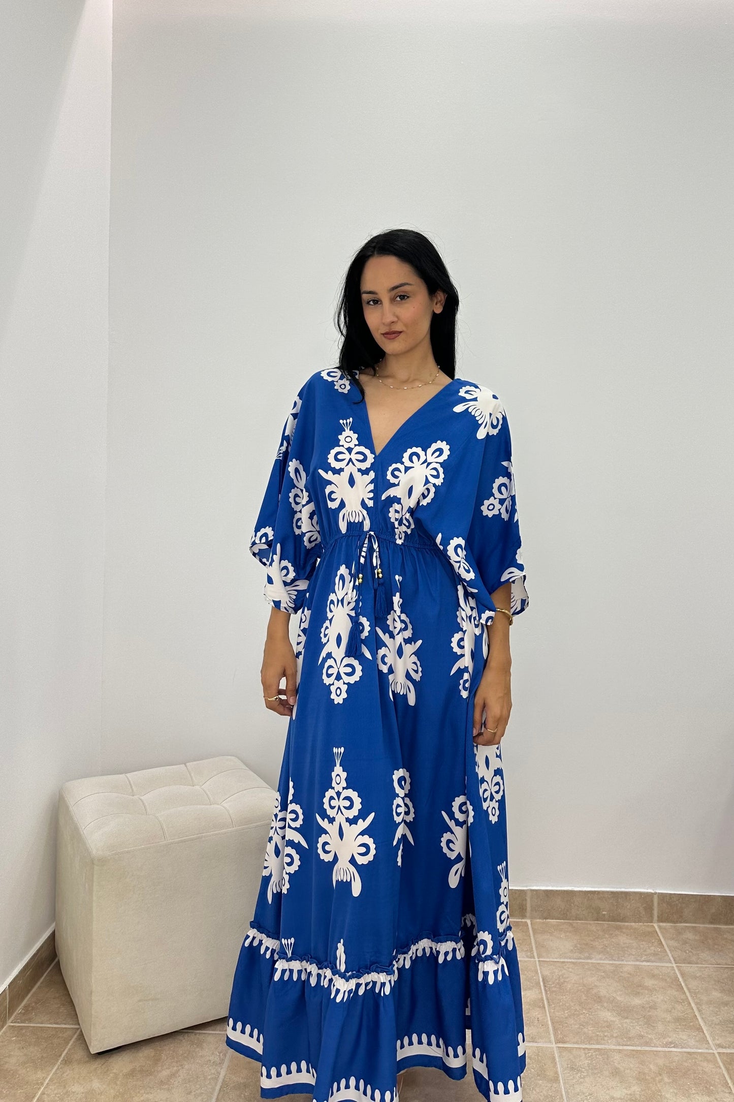 Καφτάνι Ethnic Print Βισκόζ