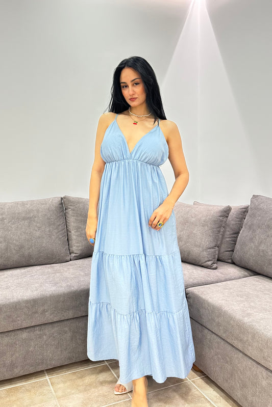 Αέρινο Μάξι Φόρεμα: Sky Blue Maxi Dress