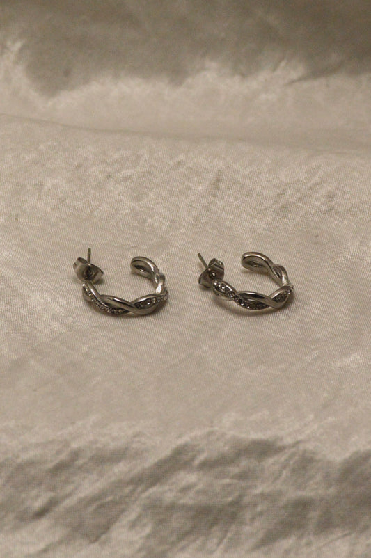 Twisted Sparkle Hoops