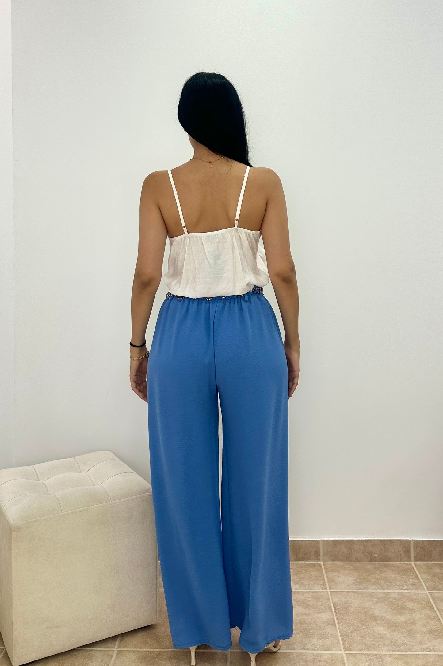 Wide Leg Παντελόνα με Λάστιχο