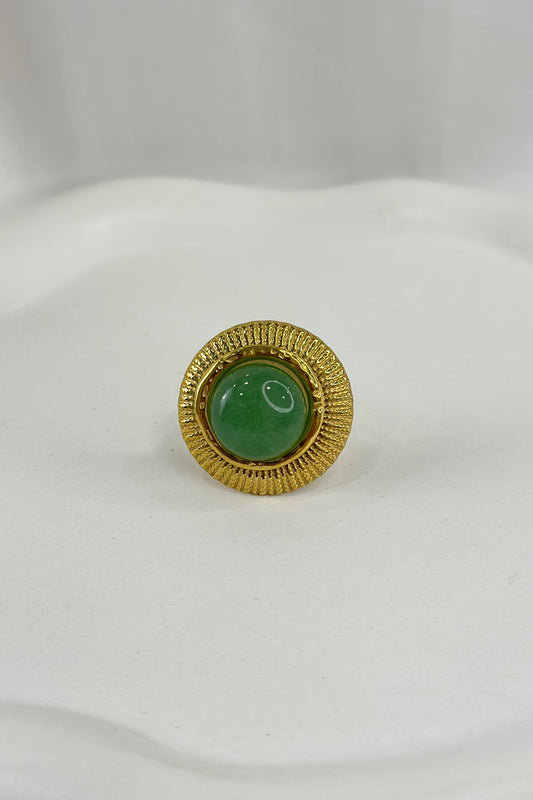Green Medallion Ring