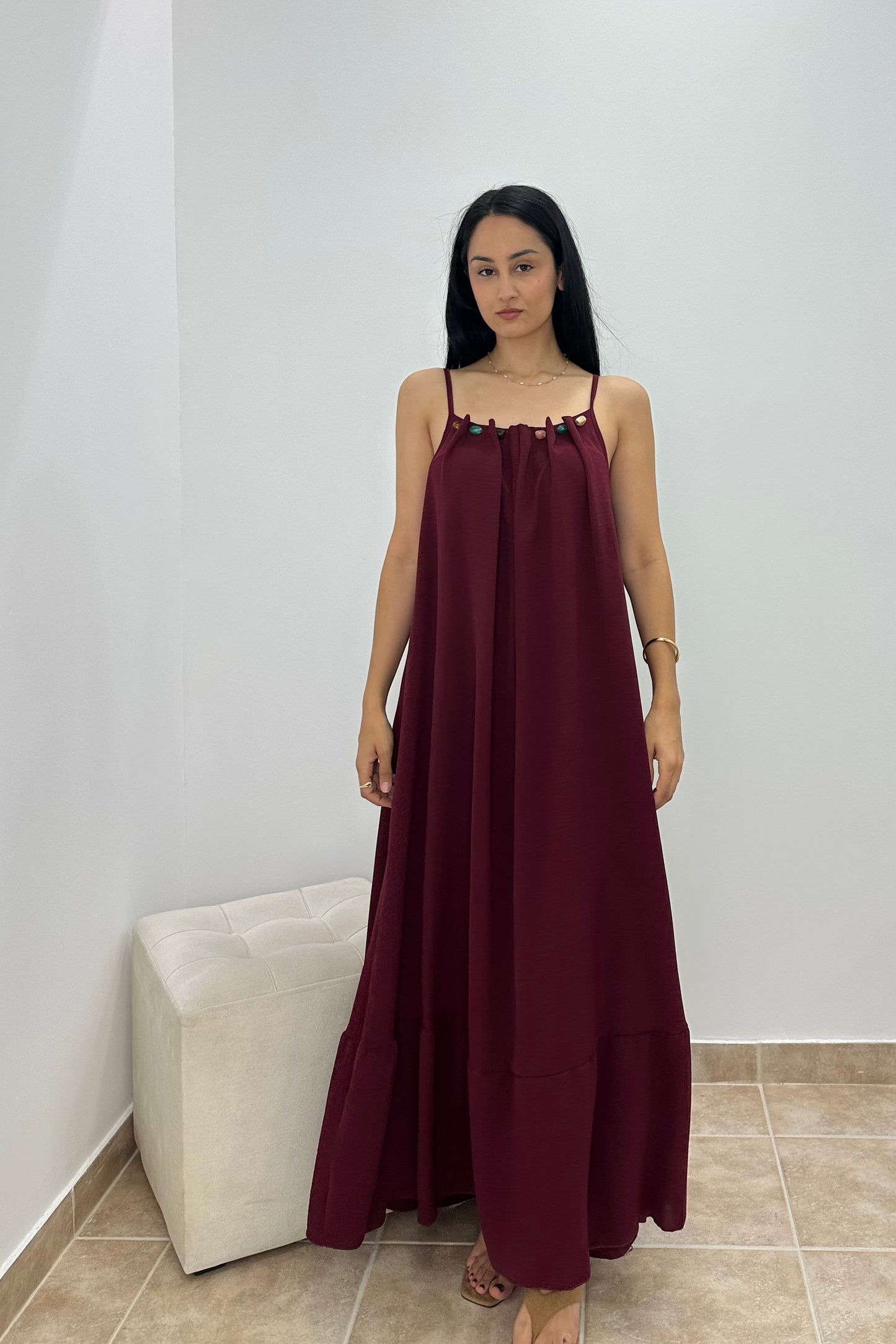 Maxi Φόρεμα με Χάντρες | One Size