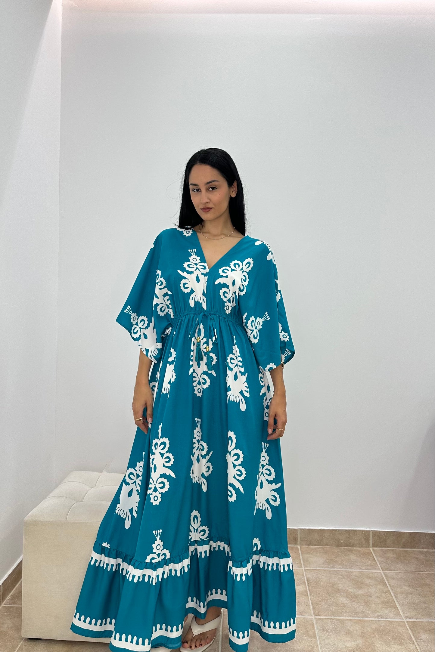 Καφτάνι Ethnic Print Βισκόζ