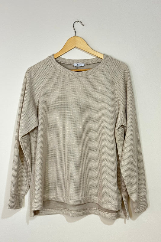 Waffle Knit Oversized Sweater