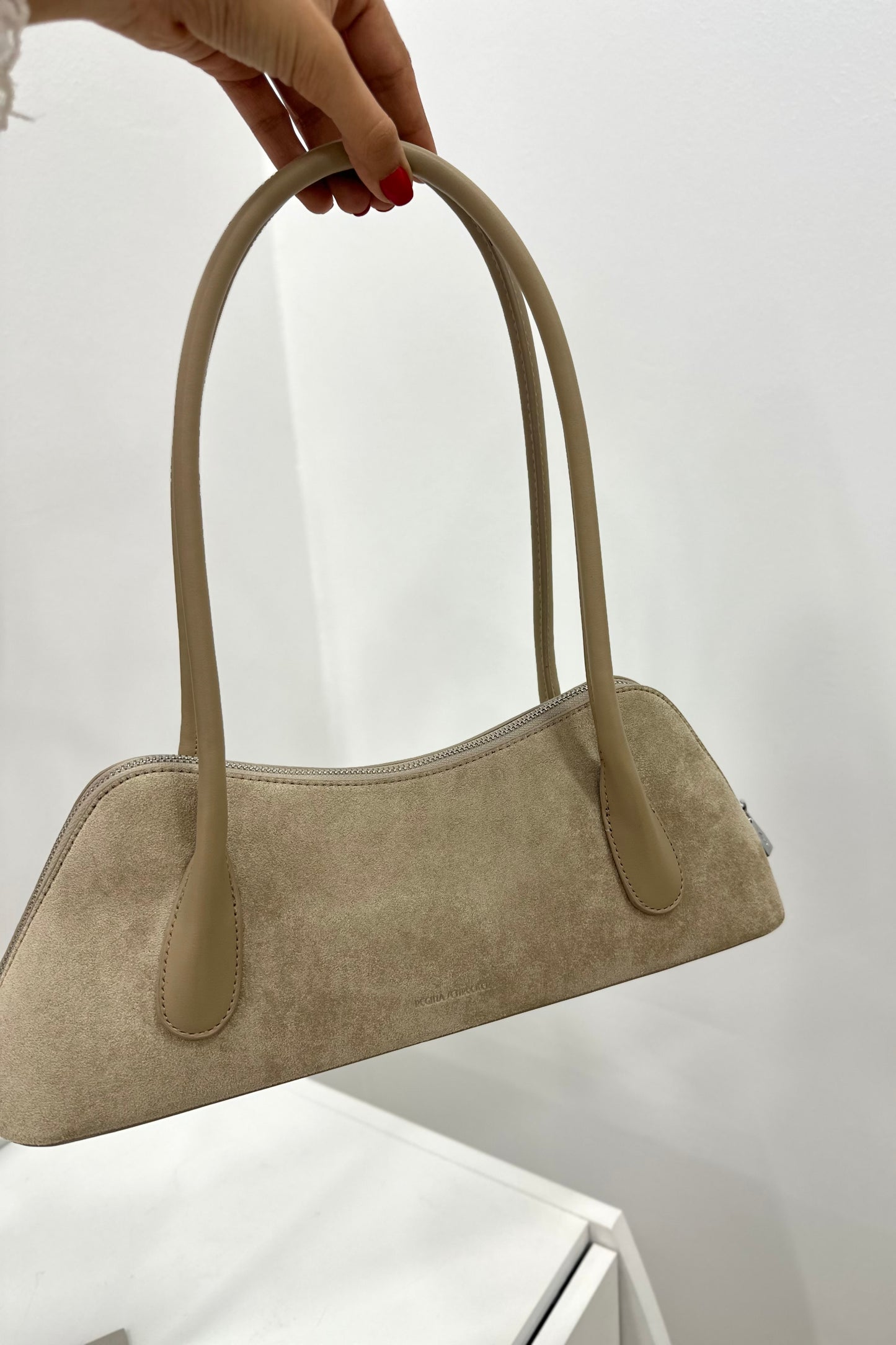 Suede Baguette Bag