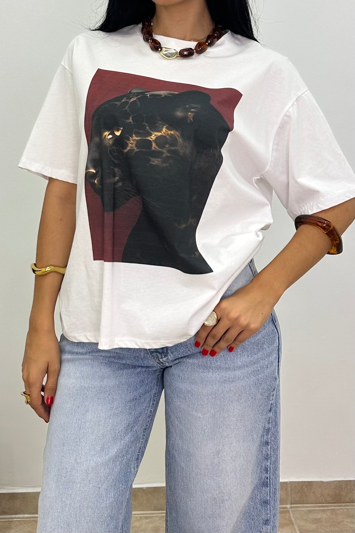 Leopard Print Oversized T-Shirt