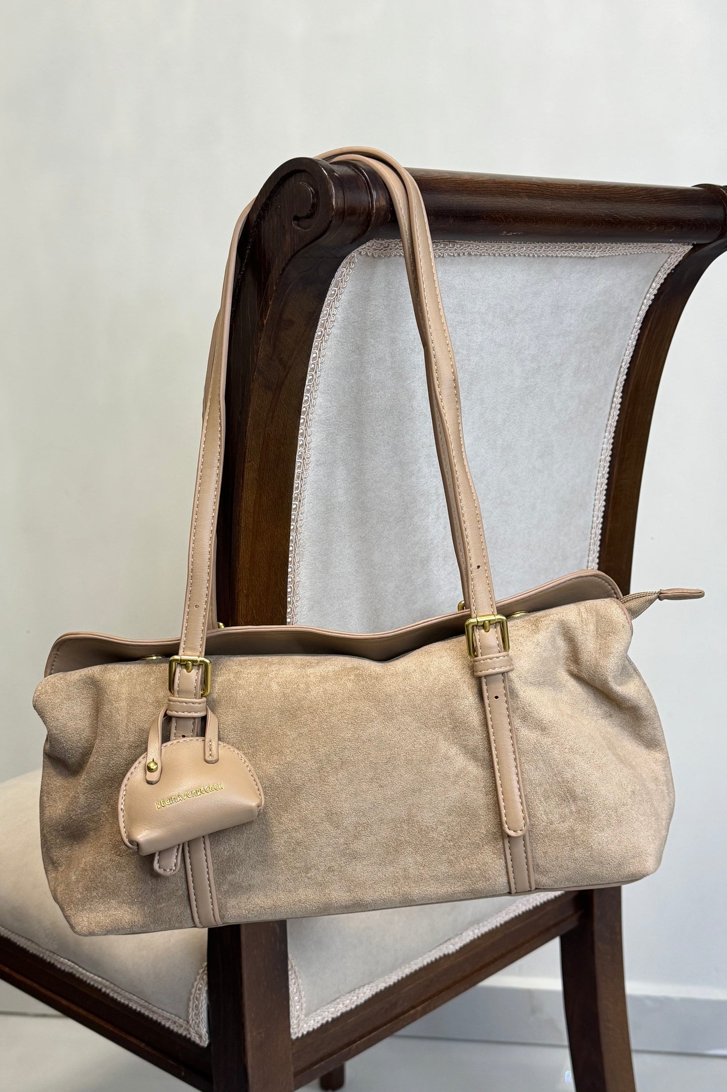 Velour Strap Details bag