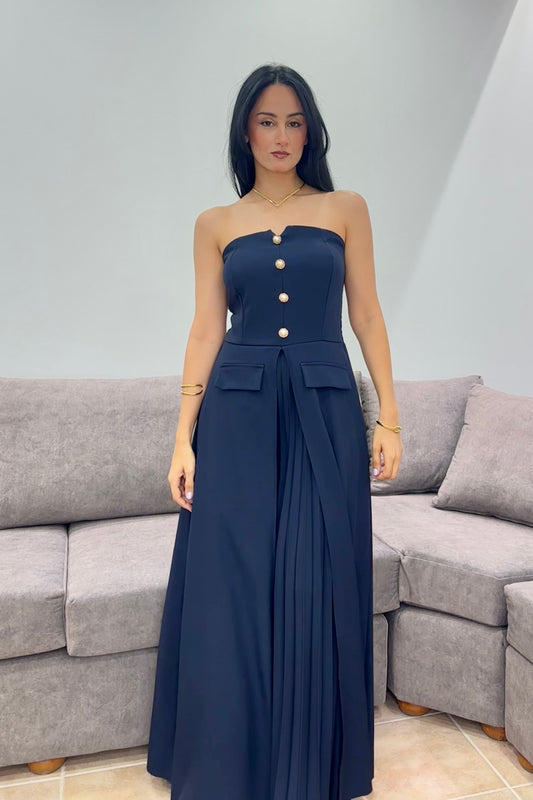 Maxi Strapless Φόρεμα Scarlet Glow Blue