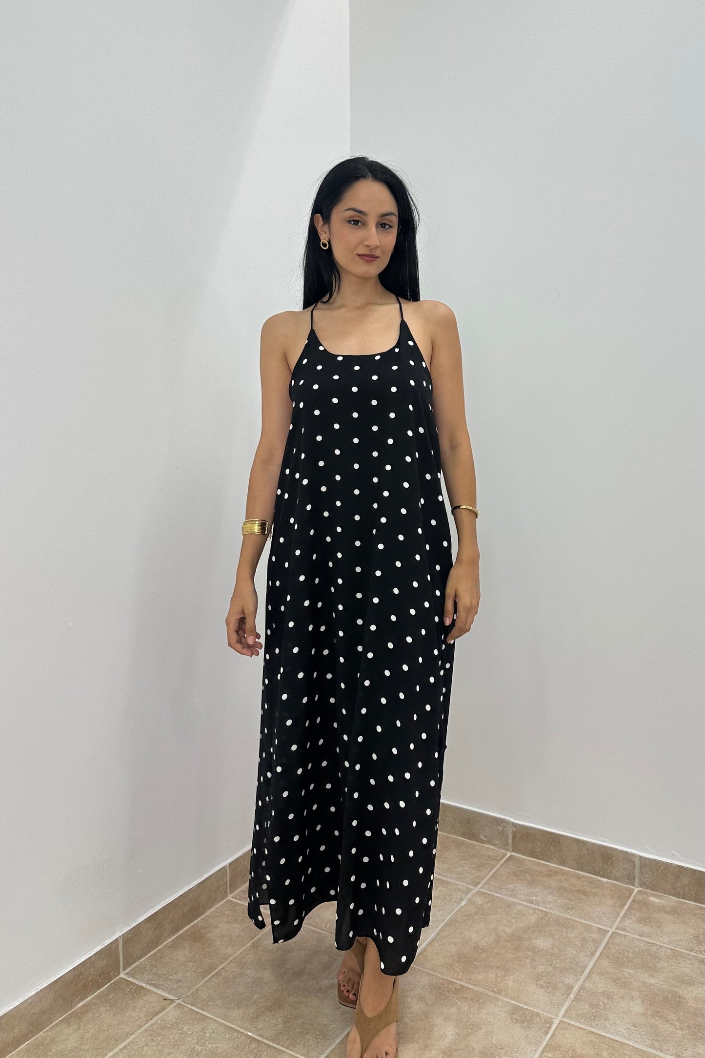 Polka Dot Maxi Dress